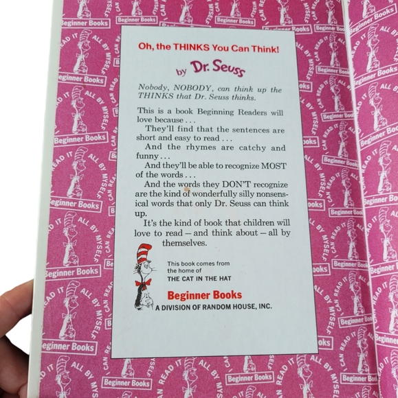 Dr. Seuss Hard Cover Book- Oh The Thinks You Can Think -1975 - Picture 2 of 7